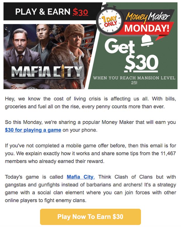 guadagnare giocando con videogioco mafia city ysense